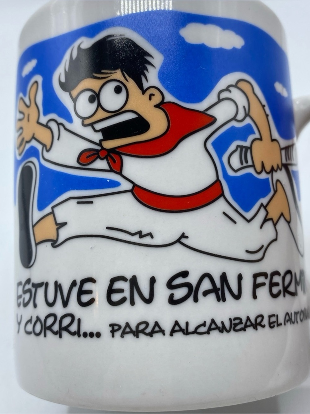 San Fermin Festival In Pamplona Ceramic Mug I Ran Bulls